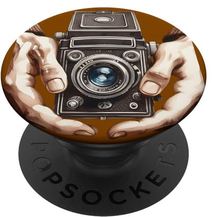 Vintage Brownie Analog SLR Camera Art Photographer Film PopSockets Adhesive PopGrip