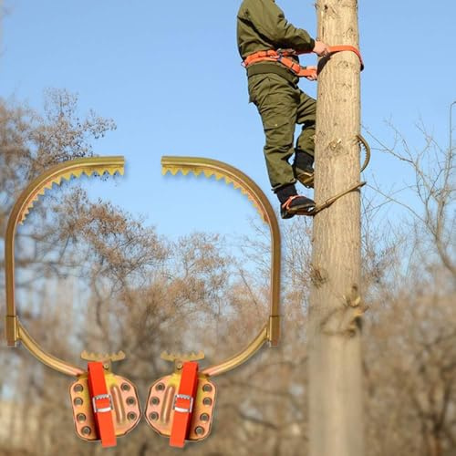 YLFFFZZZ Climbing Pole Nails, Tree Climbing Artifact Electrician Wooden Pole Foot Buckle, Electrician Foot Buckle Wooden Pole Iron Shoes, Picking Fruits, Coconuts, Various Sizes