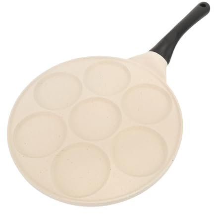 Qcwwy Sartén antiadherente para tortitas, mini sartén antiadherente para crepas, aleación de aluminio, mango ergonómico de alta eficiencia, sartén para huevos, moldes para tortitas, sartén mini