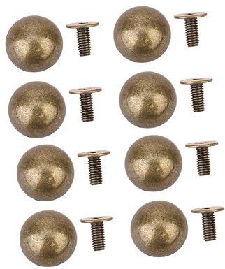 IWOWHERO 20piezas Remaches De Hongo De Aleación De Zinc Remaches Semicirculares Rosca Para Proyectos De Moda Punk Vestuario y Accesorios