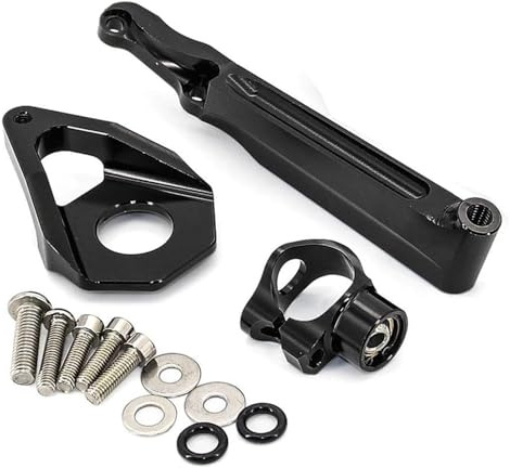 para CBR600RR CBR 600 RR CBR 600RR 2005 2006 Amortiguador De Dirección De Motocicleta Estabilizador Lineal Control Inverso + Soporte Amortiguador De Dirección(Black Bracket)