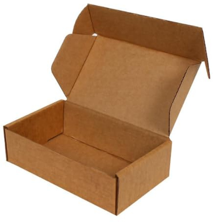 NoblesBox Klappschachtel 100x60x40 mm - Maxibriefkarton, Faltschachtel für Versand, Post, Büchersendung, Rechteckig, Stabil, Braun, Versandschachtel (50)