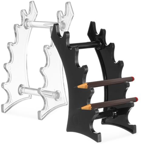 Sewroro 2stücke Stiftehalter Transparenter Pen Display Stand Desktop Organizer Für Bleistifte Und Make-up Pinsel Praktischer Aufbewahrungsständer Für Schreibtisch Und Büro