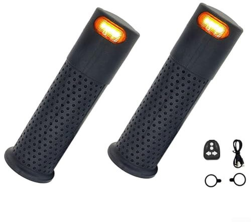 FACULX 1 Paar Elektro-Scooter-Lenkergriffe mit Blinker-Lampen für M365 Pro 1S Pro 2 Mi3, Sicherheits-E-Scooter-Griff, Lenkeranzeige (schwarz)