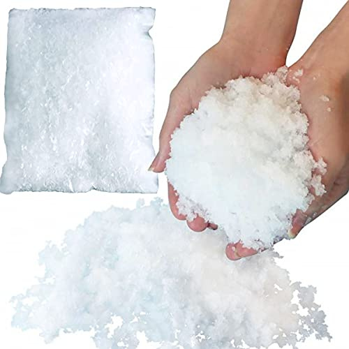 Jonami Neige Instantanée Artificielle Décorative Noël, Neige Magique Pailletée de Noël, Poudre de Fausse Neige de Décoration de Noël (160 g - 4 litres)