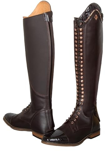 Imperial Riding dam IRHOlania dressage långa ridstövlar, brun brun brun croco, 38 EU, Brun Brun Croco, 38 EU