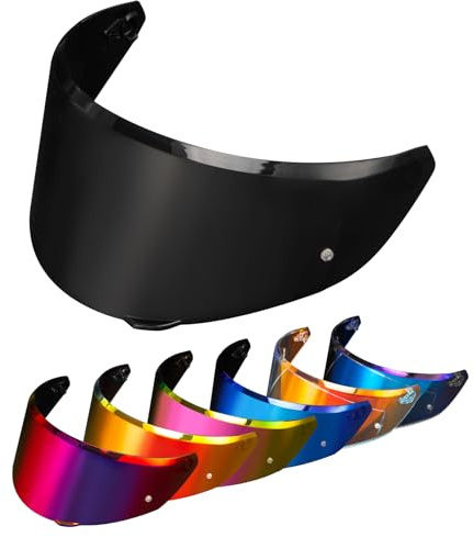 PSLER Helmvisier für AGV New K3 (E2206) S/M/L, Kratzfest, Dunkelschwarz | Splitterschutz antibeschlag motorradhelm ersatzvisier, optische klarheit blendschutz uv-schutz windschutz, motorrad visier