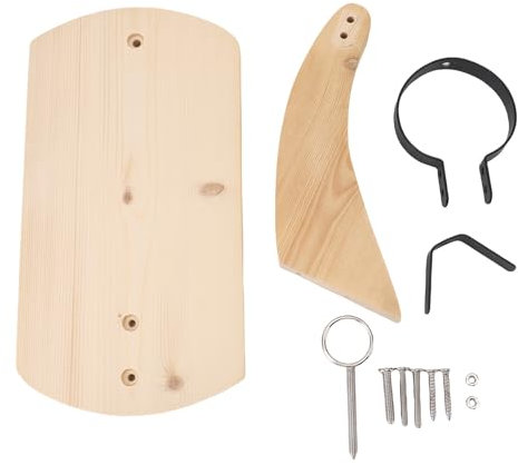 BAOFUYA Pine Wood Ham Stand, Stable Serving Holder Rustic Charcuterie Display Rack for Holiday Dinners Parties (S)