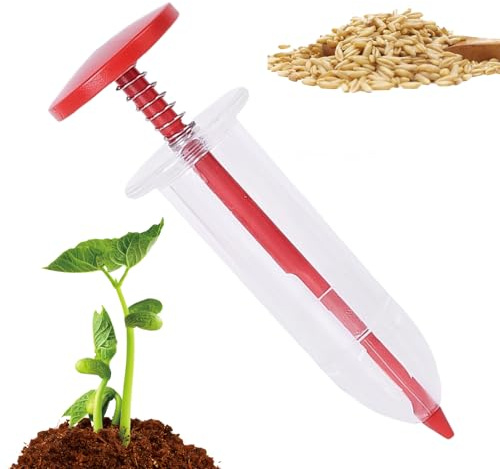 Gupcaqosjw Spandisemi Manuale Portatile | Attrezzo Manuale per Semina Piantine con Punteruolo,Dispositivo Portatile per Semina Ergonomico Spanditore Giardinaggio per Prato Giardino Casa Fattoria