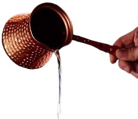 Caffettiera araba, stufa, macchina da caffè vintage con manico lungo | Classica caffettiera a collo largo, per casa, caffetteria, cucina