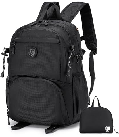 SPAHER Pieghevole Zaino da Viaggio Aereo 40x30x15cm British Airways Bagaglio a Mano 20L Piccolo Zaino da Cabina Casual Scuola Escursionismo Impermeabile Donna Uomo Travel Backpack