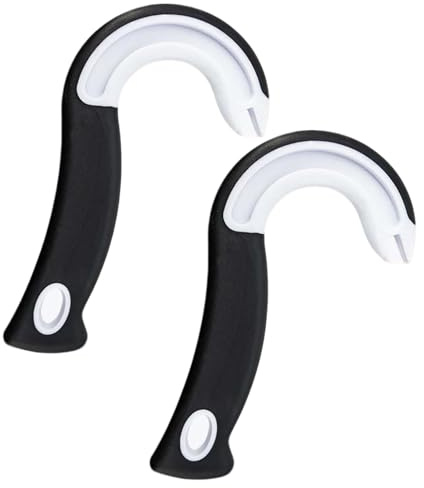 2 Pcs Ring Pull Can Opener - Manual J-Shaped Pull Helper Hook Tin Opener with Ergonomic Non-Slip Grip - Effortless Opening Aid for Elderly Weak Hands, Limited Dexterity - Multi-Functional Kitchen Tool