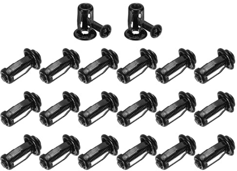 M METERXITY 20-Pack M4 x 16 Cheville Pour Porte Creuse, Ecrou A Expansion A Petales Pour Mur Creux/Revêtement Aluminium/Tubes Acier/Plaques Fer/Plastique[Noir]