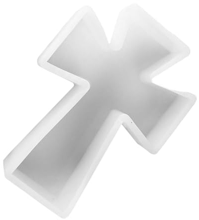 Corhad Molde De Silicona En Forma De Cruz Para Velas Artesanales Molde Para Porta Velas Diy De Epoxi Y Aromaterapia Con DiseñO Tridimensional 4.25X3.11X1.02In