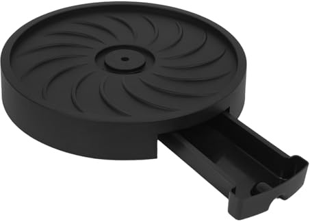 VALICLUD Support à Plantes Rond Noir 30 CM avec 4 roulettes Pivotantes 360° Soucoupe à roulettes pour Pots Lourds D’Intérieur ’Extérieur Bac de Récupération D’Eau Antidérapant pour
