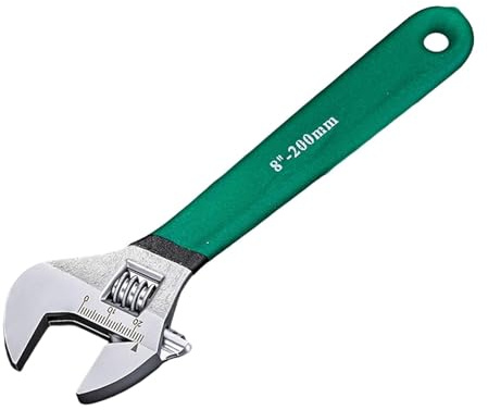 KESOTO Chiave regolabile a ganascia larga, chiave inglese portatile in metallo con impugnatura antiscivolo professionale per riparazioni domestiche, auto e, 8inch