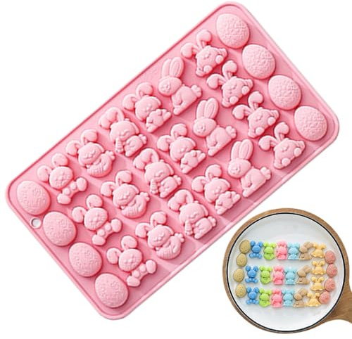 in silicone per uova: teglia da forno antiaderente di qualità alimentare, stampo per dolci pasquali lungo 21,1 cm, per gelatina flessibile da 12,1 cm di A