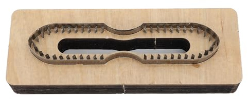 Fustella per cuoio, in acciaio, per cinturino in legno, stampo per taglio cuoio per lavori artigianali fai da te.