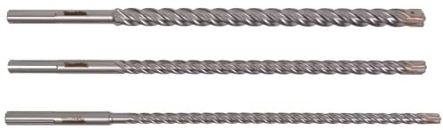 Makita B-36158 NEMESIS SDS-MAX Bohrer-Set 3-teilig in Aufbewahrungsbox, Ø 16, 20 , 25 mm, 520 mm lang, ideal für Beton, Stahlbeton, Mauerwerk