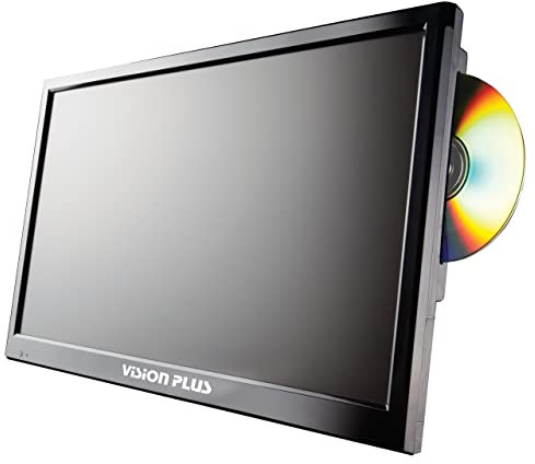 Vision Plus Portable Digital LED TV with Built-In DVD and HD DVB-S2 Satellite Receiver - Black, 18.5-Inch