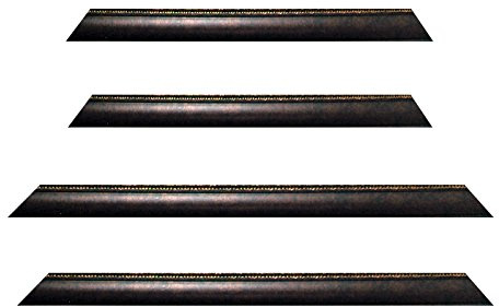Neumann Bilderrahmen Barockrahmen schwarz fein verziert 246 NP, Zuschnitt, 60x80 cm