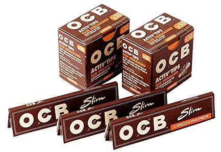 Kombi-Paket mit 3x OCB Virgin King Size Slim Papers + 2x OCB Virgin Activ'Tips Slim 1 Kombi-Paket
