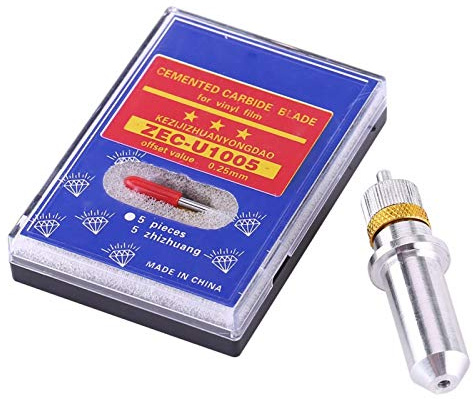 Wolframstahl-Plotter-Schneidklingen-Schneidwerkzeug, 15 Stück, 30 °/45 °/60 ° Jeweils 5 Stück, mit 1 Saibao-Messerhalter, für Roland-Schneideplotter