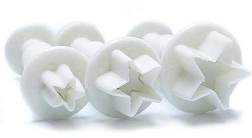 Snner 3 StüCk Fondant Sterne Ausstecher SternföRmige Fondant Ausstecher Cookie Plunger Sternschneider FüR Fondant Cutter Cupcake Toppers Form SternföRmiger Patry Plunger Fondant Gum Pastry