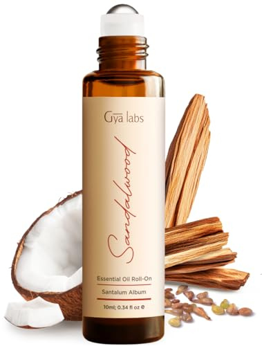 Sandalwood Essential Oil Roll On Perfume 0.34 Fl Oz - Long-Lasting Woody