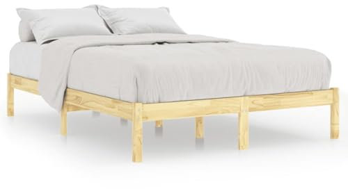 vidaXL Kiefer Massivholzbett Bettgestell Bett Holzbett Doppelbett Futonbett Bettrahmen Schlafzimmerbett Schlafzimmermöbel 140x190cm
