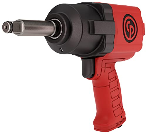Chicago Pneumatic CP7741-2 Air Impact Wrench (1/2 Inch), 2 Inch Ext Anvil, Air Impact Gun Industrial Repair & Assembly Tool, Pistol Handle, Twin Hammer, Max Torque Output 715 ft. lbf/970 Nm, 10000 RPM