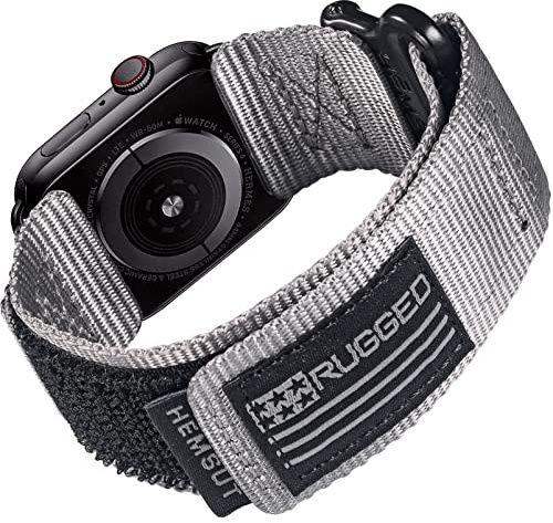 Compatible With Apple Watch Band, Super Rugged Nylon Sports Strap With Woven Loop Design For iWatch 38 40 41 42 44 45 49mm, Tough Replacement Band For Series Ultra 9/8/7/6/5/4/3/2/1/SE Men Women
