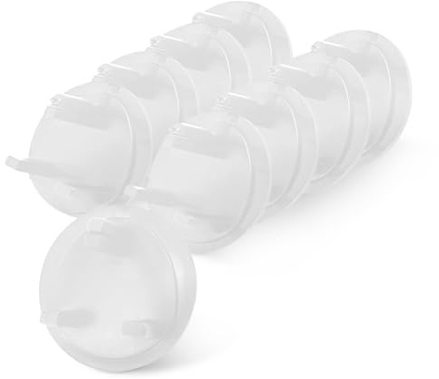 Kidoola Pack of 24 Socket Covers, Child Proof Home Safe Plug Protectors, Electrical Insulation Plastic Socket Guards Caps for Children and Baby Safety for Home, School, Kindergarten, Nursery - White