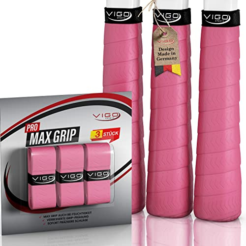 VIGO Sports selbstklebendes Tennis Griffband mit Anti-Schweiß Technologie – rutschfestes Badminton Griffband universell für Tennisschläger, Badminton Schläger & Overgrip - Griffband Tennisschläger