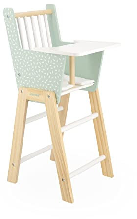 JANOD - Zen Hochstuhl aus FSC-Holz - Rollenspielzeug - Zubehör für Puppen bis 42 cm - Ab 3 Jahren, J05901