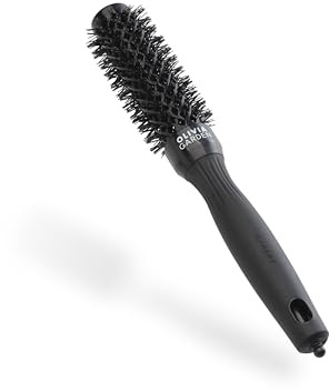 Olivia Garden Expert Blowout Shine – Svart - 25 - Rund keramisk antistatisk borste för glänsande och frissfritt föning