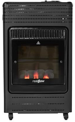 WARMGLOW Living Flame Gas Heater 3.8kW - Indoor, Adjustable Heat | Indoor Portable Gas Heater for Home, Living Flame, Easy Ignition, Heat Adjustable, 21mm Regulator, Space Heater
