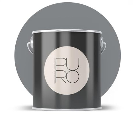 livingwalls PURO C1005 - Pintura de pared con muy alta opacidad, pintura interior mate de alta calidad, color gris – 5 l