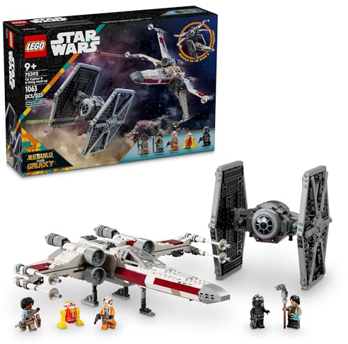 LEGO Star Wars TIE Fighter & X-Wing Mash-up Bauspielzeug-Set Ideen für Kinder, Jungen und Mädchen, ab 9 Jahren, mit 4 Star Wars Minifiguren Spielzeug 75393