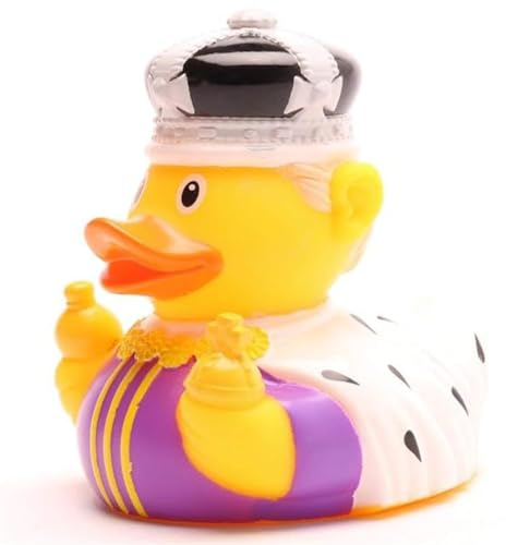 Duckshop I Badeente King Charles I Quietscheente I Quietscheentchen I Geschenk für Royal-Fans I Präsent Sammler