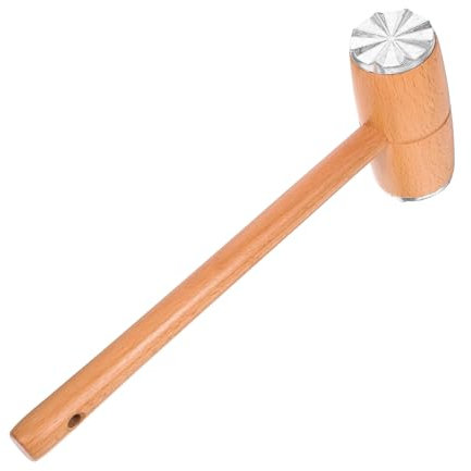 LABRIMP Wooden Meat Mallet for Tenderizing Steak Hammer Kitchen Tool Meat Tenderizer Hammer