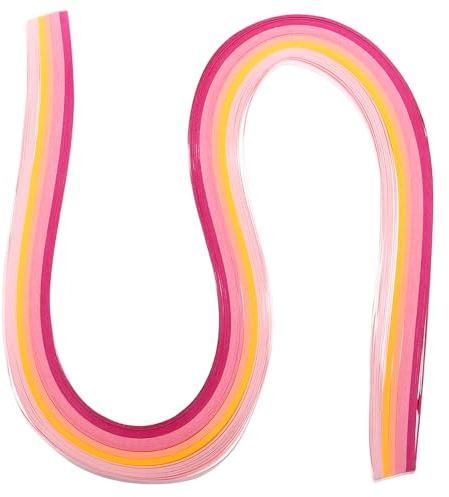 PATIKIL 540 x 10 mm Quilling Papierstreifen Papier Quilling, 120 Stück Origami Fröbelstern Papierstreifen Streifen Set für Kunst, DIY, Handarbeit, Weihnachten, Farbverlauf Pink