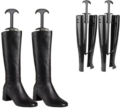 Hungpure Boot Tree Automatic Long Boot Holders Knee High Boots Shapers Black Boot Stretchers for Womens and Mens Shoes (2)