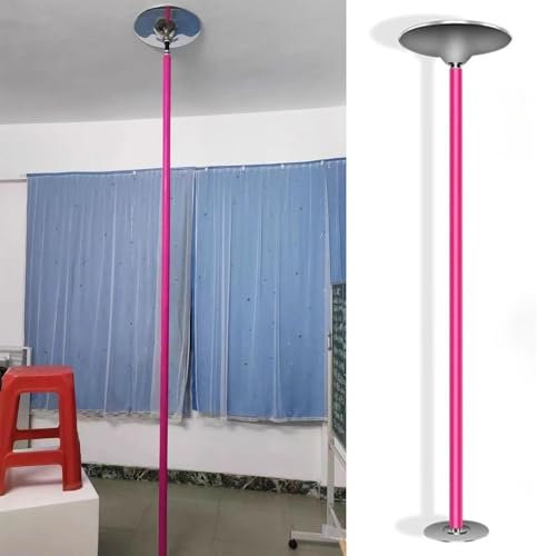 Tragbares Stripper Pole Dance Kit, verstellbare Silikon-Drehstange und statische Stange für Fitness/Training zu Hause, freistehend (Höhe 2,3–2,75 m)