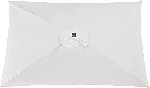 Parasol de terrasse rectangulaire de rechange pour parasol de jardin, terrasse, plage, balcon, piscine - 3 x 2 m - Jaune
