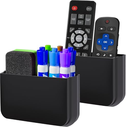Fernbedienungshalter, Wandhalterung, multifunktionaler magnetischer Organizer, 2 Stück, TV-Fernbedienungshalter, Wandhalterung, magnetischer Stifthalter für Kühlschrank, Whiteboard-Marker