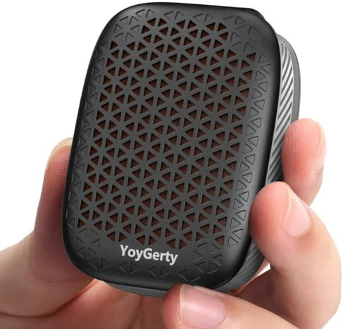 yoygerty 2026 Upgrade Wearable Bluetooth 5.4 Speaker, IPX7 Waterproof Clip-on Wireless Mini Portable Speakers, Built-in Mic, Hands-Free Music/Calls for Work/Cycling/Home/Party/Outdoor(Black)