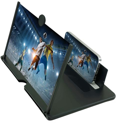 PEARL Smartphone Lupe: 12 Bildschirm-Lupe (30,5cm) zum Vergrößern von Handy-Display, schwarz (Telefon-Bildschirmlupe, Handy-Bildschirm für Gaming, Leselupe)