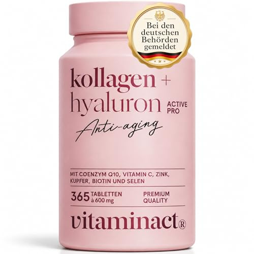 Collagene e Acido Ialuronico ELETTO PRODOTTO DELL’ANNO 2025 - L’unico con Probiotico Testato Bifidobacterium L. BLG1 Migliorando del +30% l’assorbimento degli Attivi, Q10, Vitamin C, Zinco e Biotina