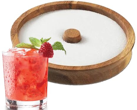 Salero Para Cócteles | Rimmer De Sal Y Azúcar Para Barra De Madera - Herramienta De Cocina Para Decorar Bebidas Mezclar Y Servir En Casa Fiesta Y Decoración